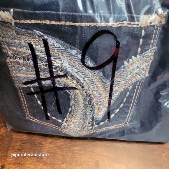 1st Kiss Jeans 20 Skinny High Rise Embellished Thick Stitch Dark Wash Stretch - Picture 12 of 12